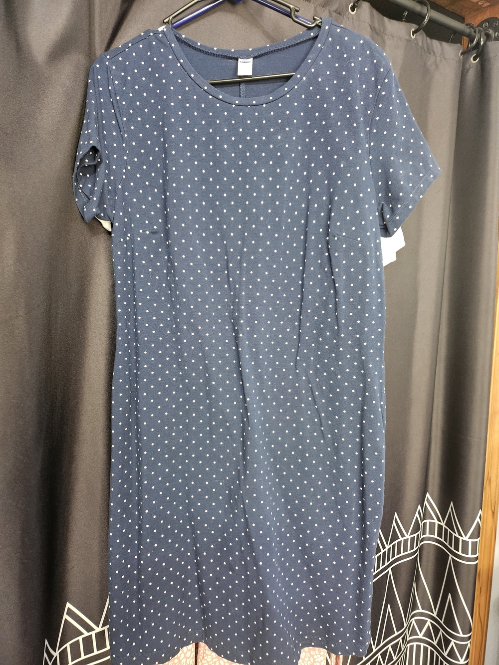 Old Navy Navy Blue Polka Dot Midi Dress